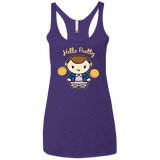T-Shirts Purple / X-Small Hello Pretty Women's Triblend Racerback Tank