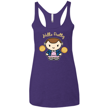 T-Shirts Purple / X-Small Hello Pretty Women's Triblend Racerback Tank