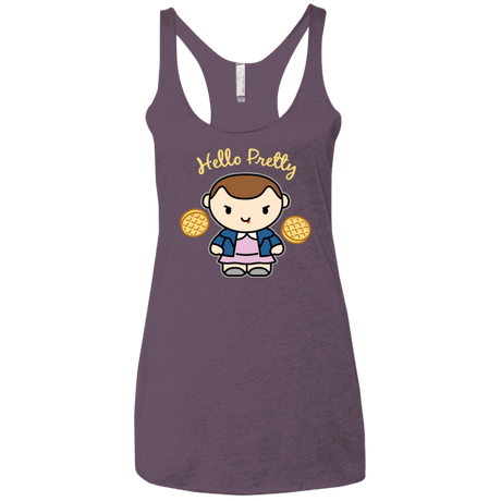 T-Shirts Vintage Purple / X-Small Hello Pretty Women's Triblend Racerback Tank