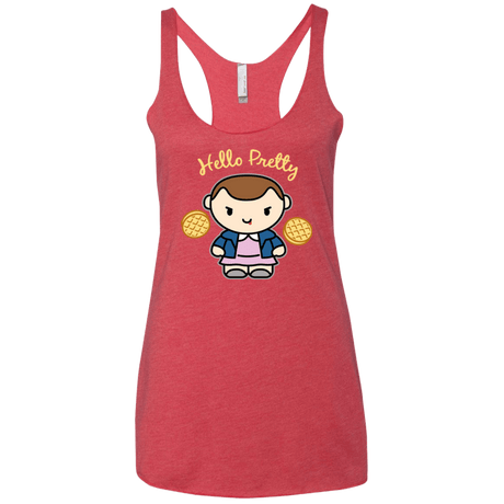 T-Shirts Vintage Red / X-Small Hello Pretty Women's Triblend Racerback Tank