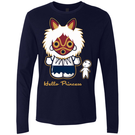 T-Shirts Midnight Navy / Small Hello Princess Men's Premium Long Sleeve