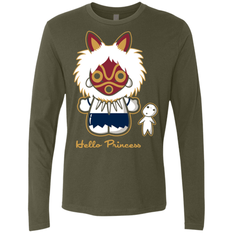 T-Shirts Military Green / Small Hello Princess Men's Premium Long Sleeve
