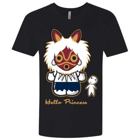 T-Shirts Black / X-Small Hello Princess Men's Premium V-Neck