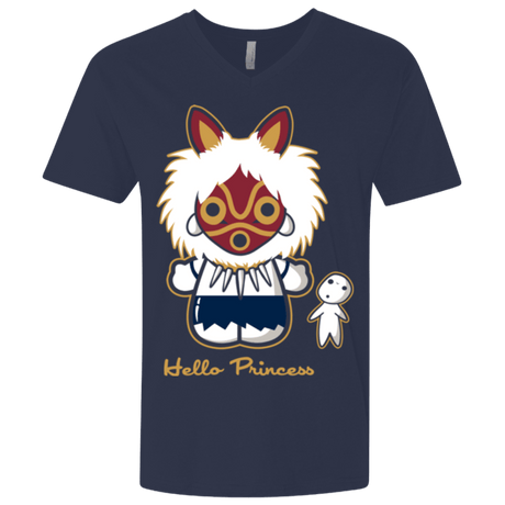 T-Shirts Midnight Navy / X-Small Hello Princess Men's Premium V-Neck