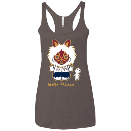T-Shirts Macchiato / X-Small Hello Princess Women's Triblend Racerback Tank