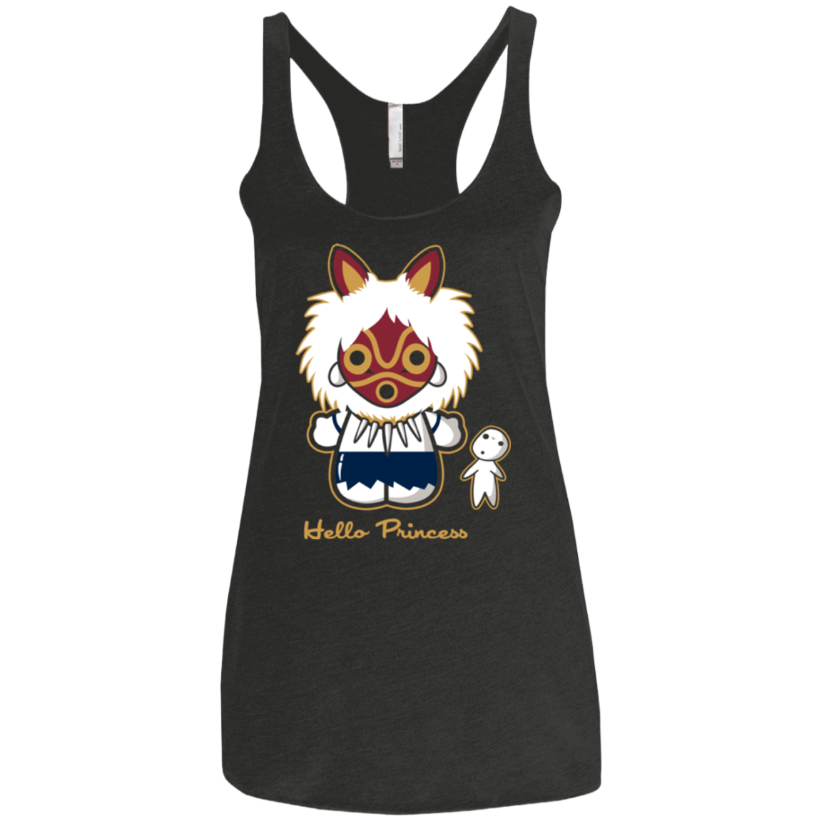 T-Shirts Vintage Black / X-Small Hello Princess Women's Triblend Racerback Tank