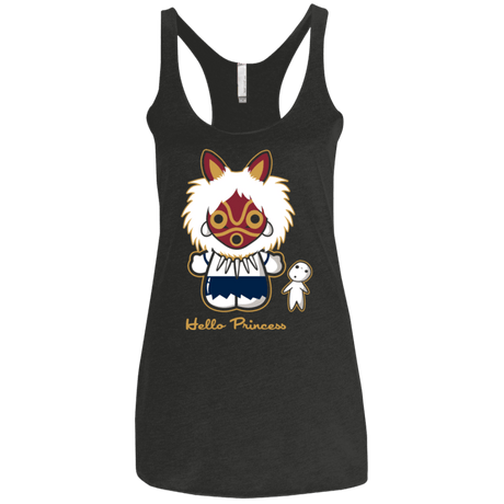 T-Shirts Vintage Black / X-Small Hello Princess Women's Triblend Racerback Tank
