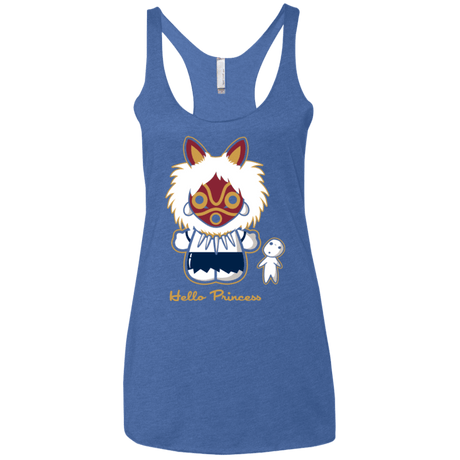 T-Shirts Vintage Royal / X-Small Hello Princess Women's Triblend Racerback Tank