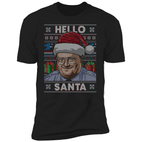T-Shirts Black / X-Small Hello Santa Ugly Sweater Men's Premium T-Shirt