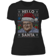 T-Shirts Black / X-Small Hello Santa Ugly Sweater Women's Premium T-Shirt