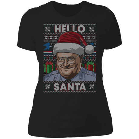 T-Shirts Black / X-Small Hello Santa Ugly Sweater Women's Premium T-Shirt