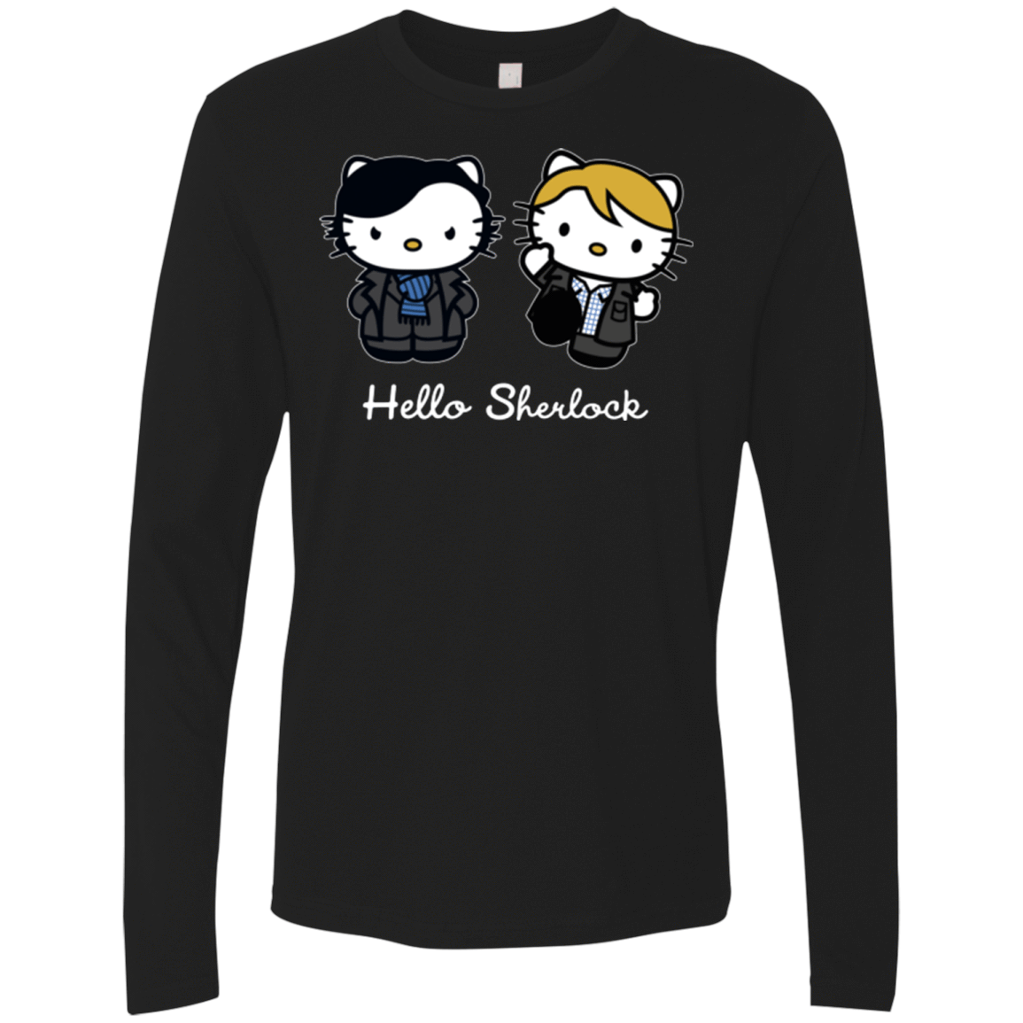 T-Shirts Black / Small Hello Sherlock Men's Premium Long Sleeve