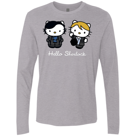 T-Shirts Heather Grey / Small Hello Sherlock Men's Premium Long Sleeve