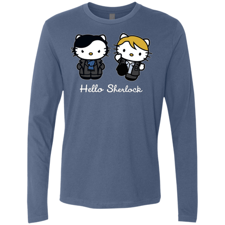 T-Shirts Indigo / Small Hello Sherlock Men's Premium Long Sleeve