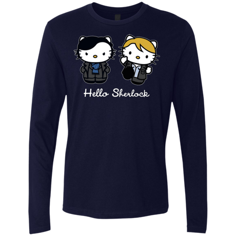 T-Shirts Midnight Navy / Small Hello Sherlock Men's Premium Long Sleeve