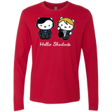 T-Shirts Red / Small Hello Sherlock Men's Premium Long Sleeve
