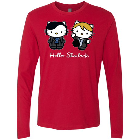 T-Shirts Red / Small Hello Sherlock Men's Premium Long Sleeve