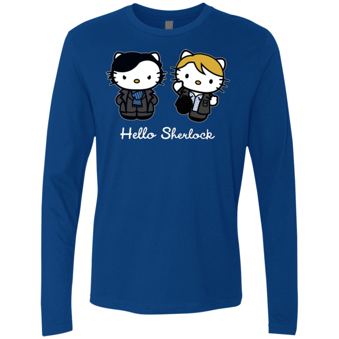 T-Shirts Royal / Small Hello Sherlock Men's Premium Long Sleeve