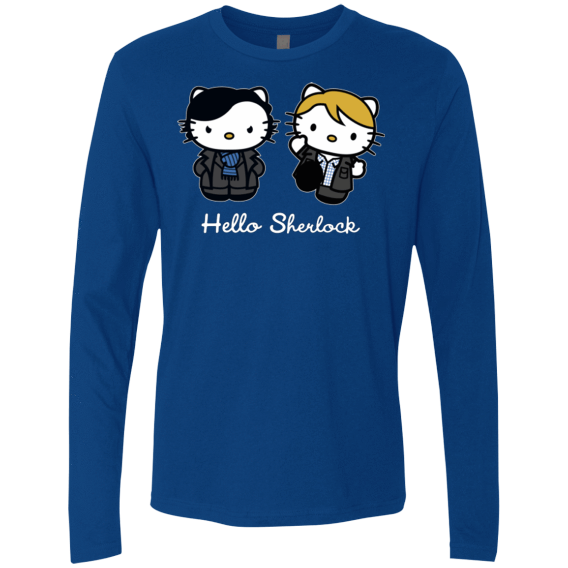 T-Shirts Royal / Small Hello Sherlock Men's Premium Long Sleeve