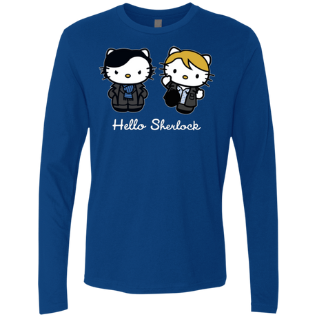 T-Shirts Royal / Small Hello Sherlock Men's Premium Long Sleeve