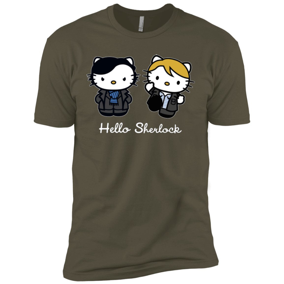 T-Shirts Military Green / X-Small Hello Sherlock Men's Premium T-Shirt