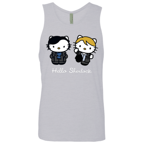 T-Shirts Heather Grey / Small Hello Sherlock Men's Premium Tank Top