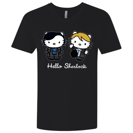T-Shirts Black / X-Small Hello Sherlock Men's Premium V-Neck