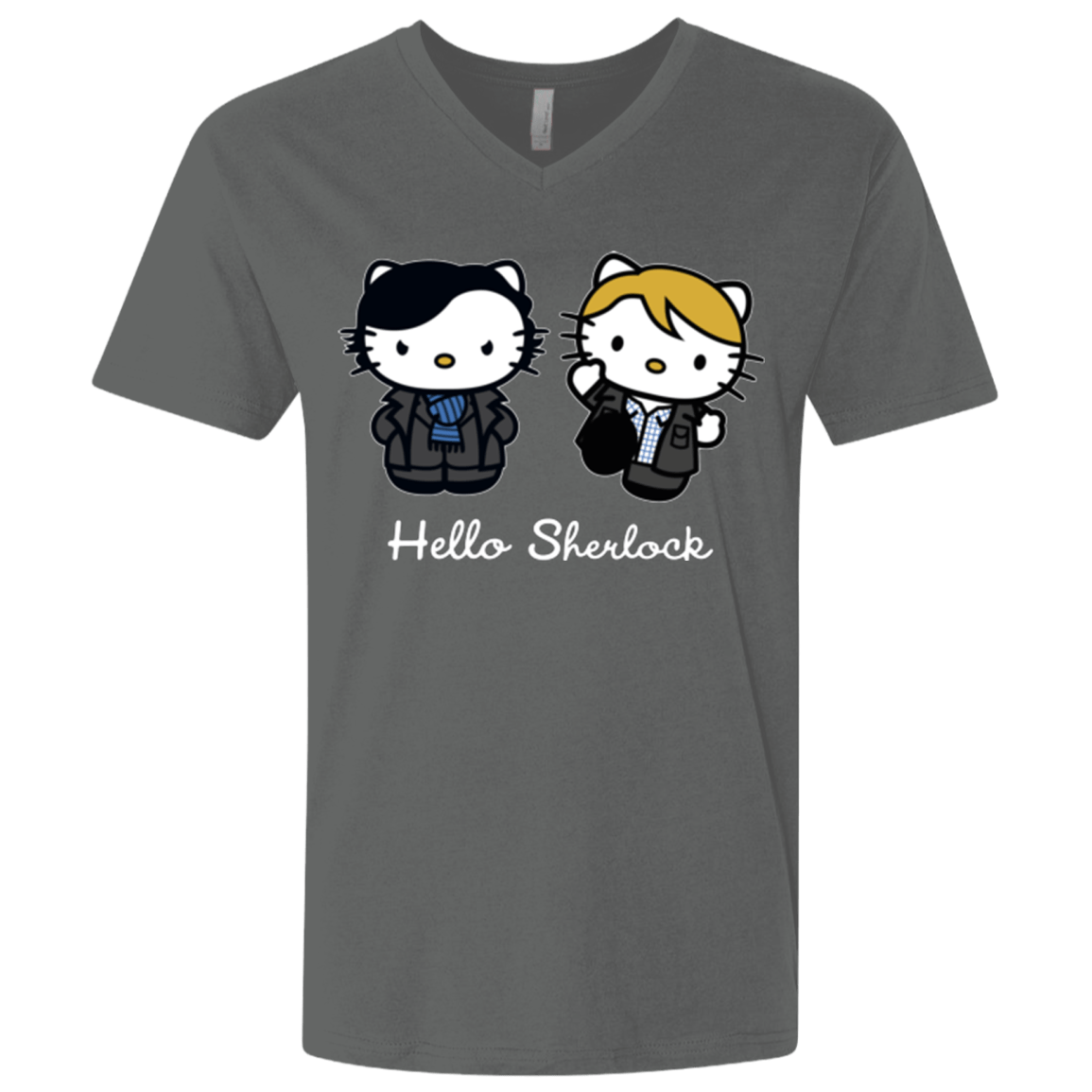 T-Shirts Heavy Metal / X-Small Hello Sherlock Men's Premium V-Neck