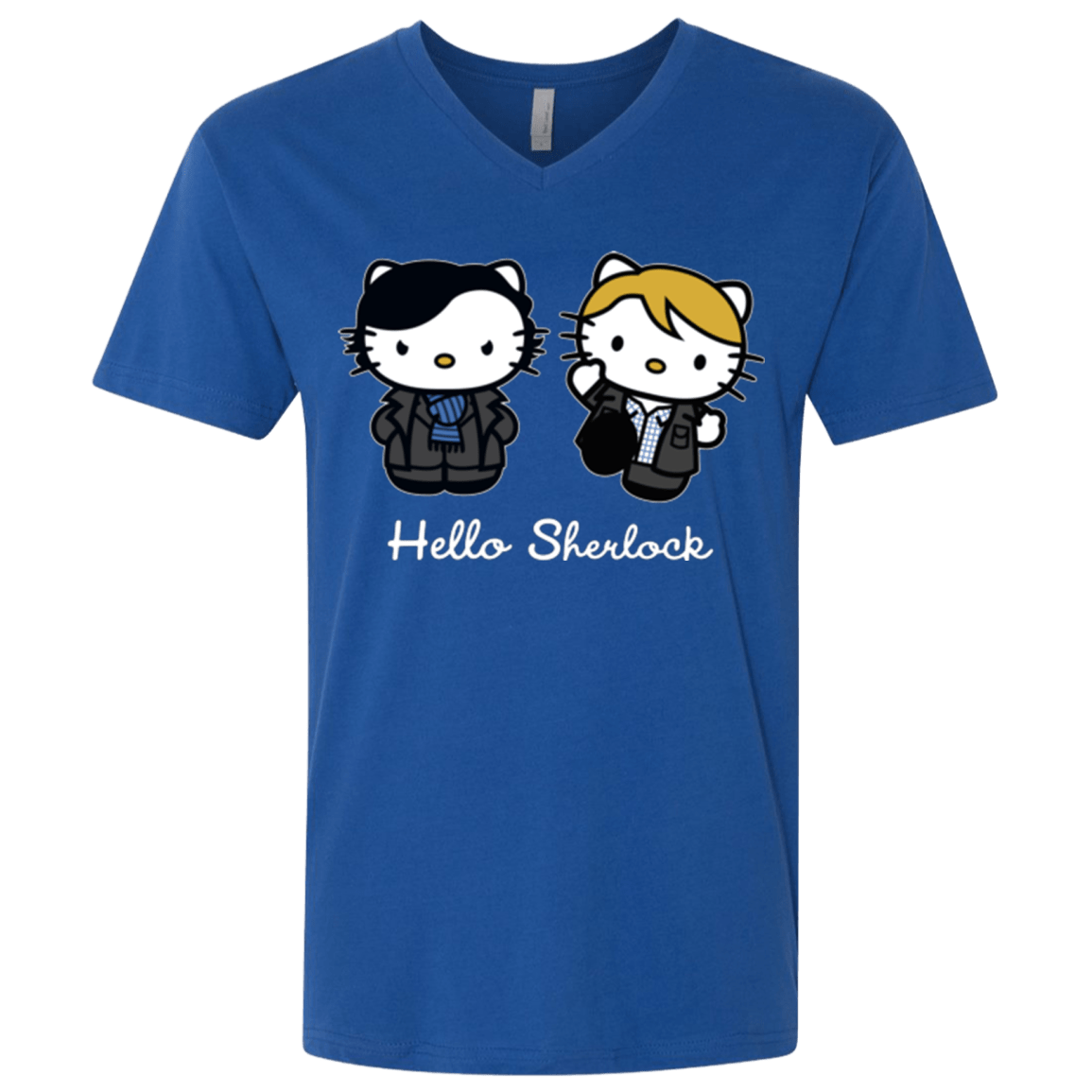 T-Shirts Royal / X-Small Hello Sherlock Men's Premium V-Neck