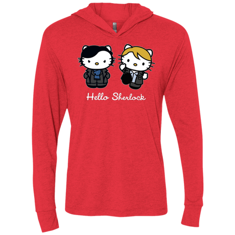 T-Shirts Vintage Red / X-Small Hello Sherlock Triblend Long Sleeve Hoodie Tee