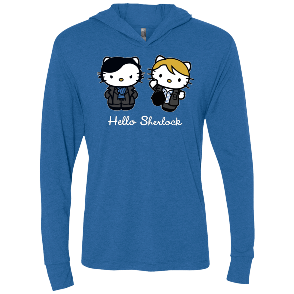 T-Shirts Vintage Royal / X-Small Hello Sherlock Triblend Long Sleeve Hoodie Tee
