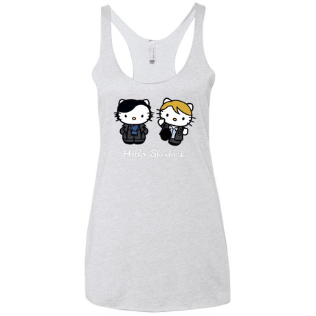 T-Shirts Heather White / X-Small Hello Sherlock Women's Triblend Racerback Tank