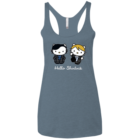 T-Shirts Indigo / X-Small Hello Sherlock Women's Triblend Racerback Tank