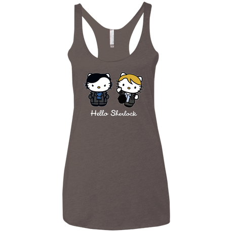 T-Shirts Macchiato / X-Small Hello Sherlock Women's Triblend Racerback Tank