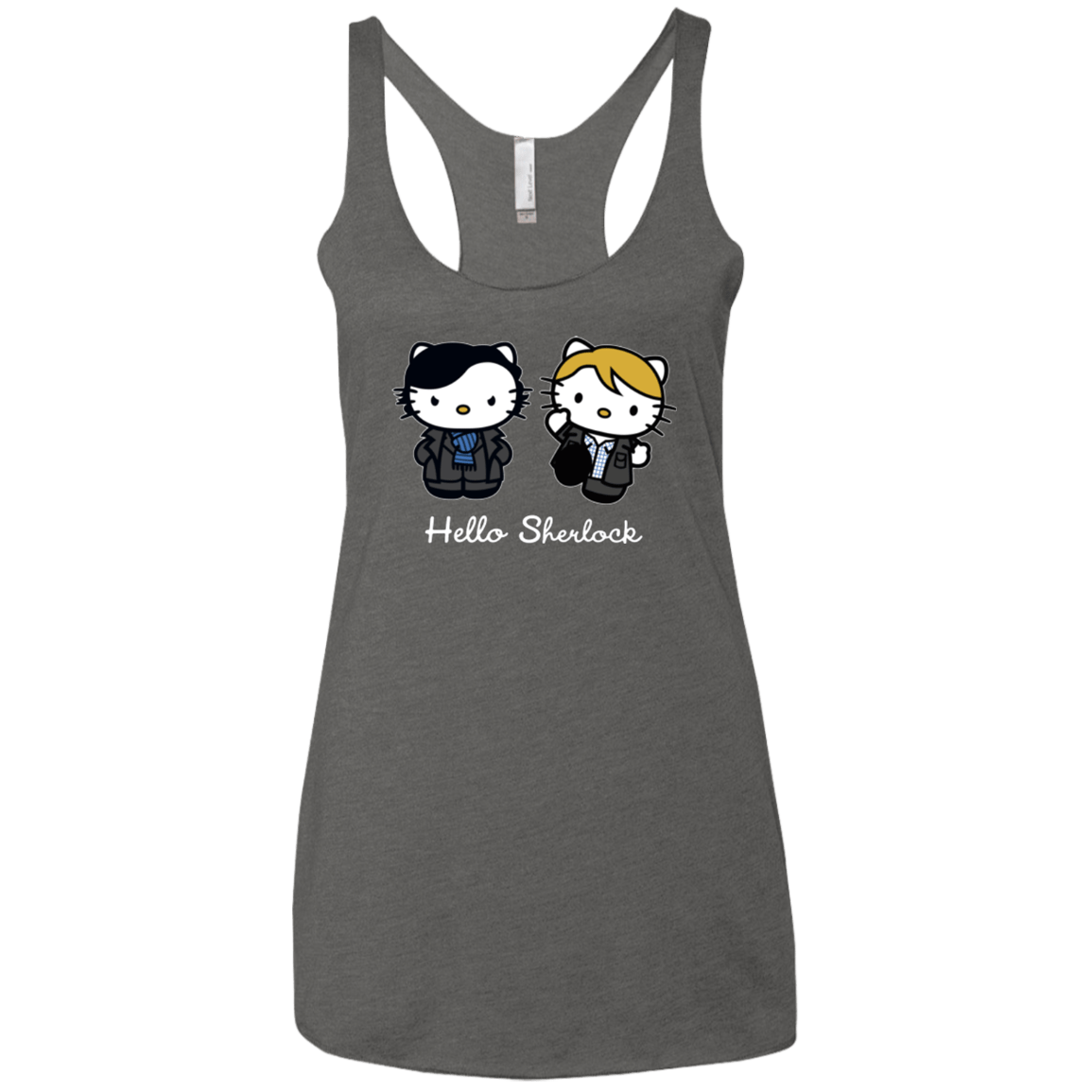 T-Shirts Premium Heather / X-Small Hello Sherlock Women's Triblend Racerback Tank