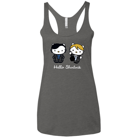 T-Shirts Premium Heather / X-Small Hello Sherlock Women's Triblend Racerback Tank