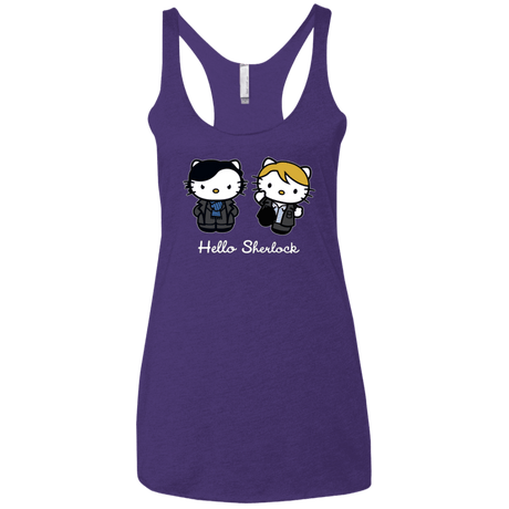 T-Shirts Purple / X-Small Hello Sherlock Women's Triblend Racerback Tank