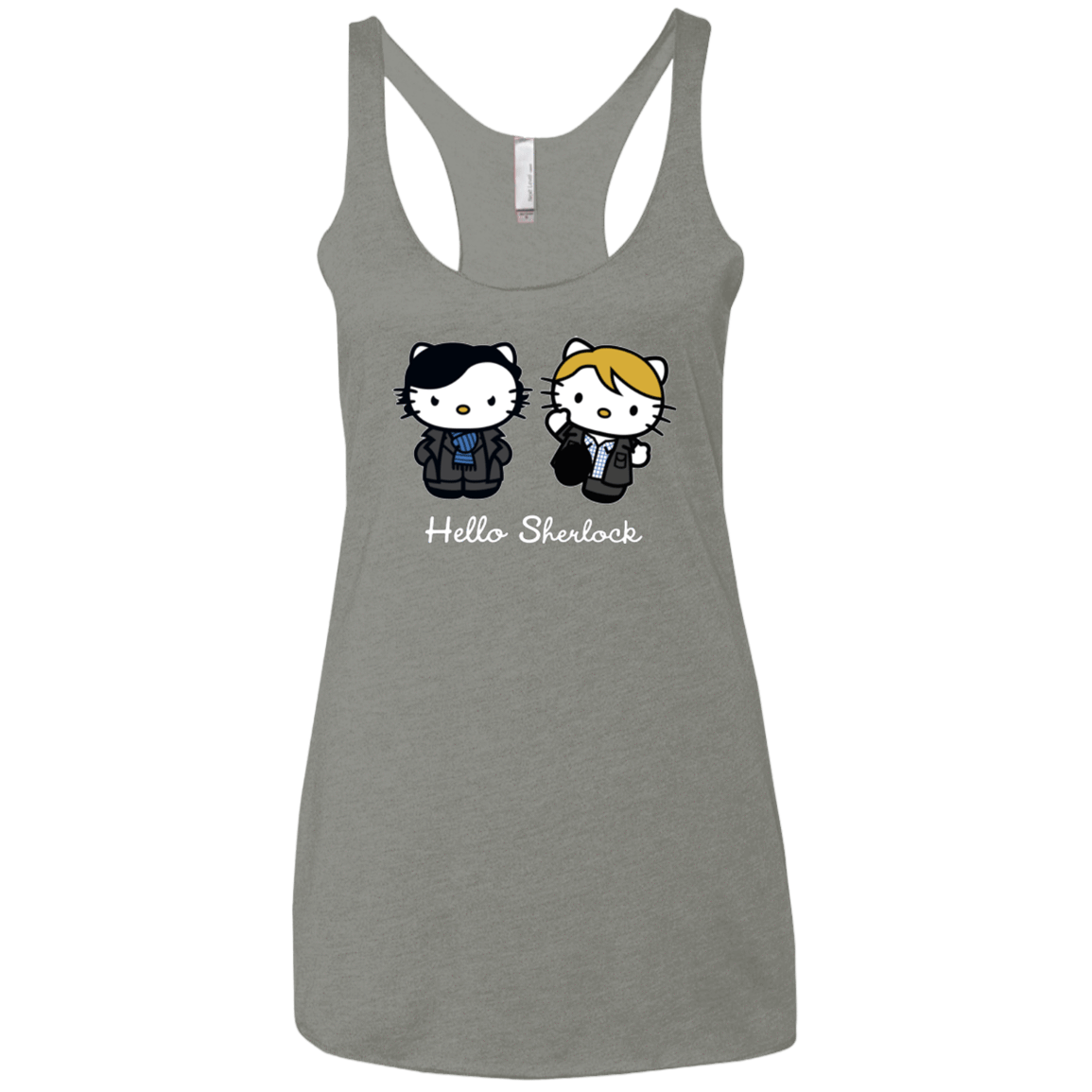 T-Shirts Venetian Grey / X-Small Hello Sherlock Women's Triblend Racerback Tank
