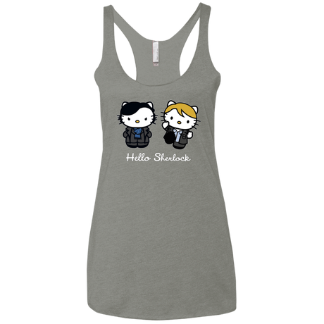 T-Shirts Venetian Grey / X-Small Hello Sherlock Women's Triblend Racerback Tank