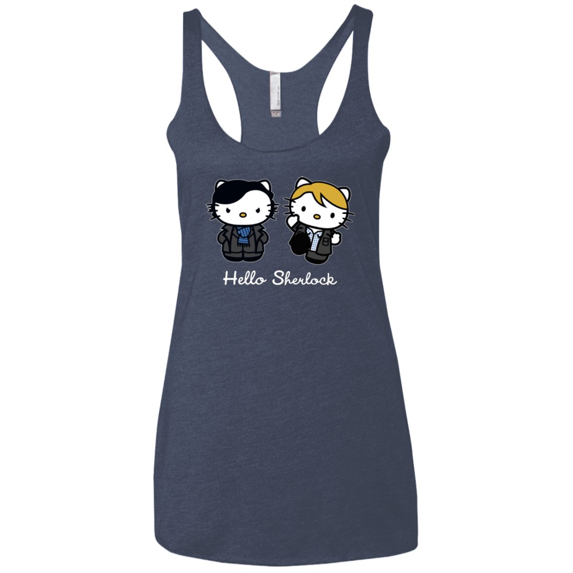 T-Shirts Vintage Navy / X-Small Hello Sherlock Women's Triblend Racerback Tank