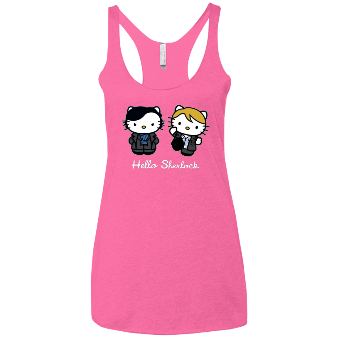 T-Shirts Vintage Pink / X-Small Hello Sherlock Women's Triblend Racerback Tank
