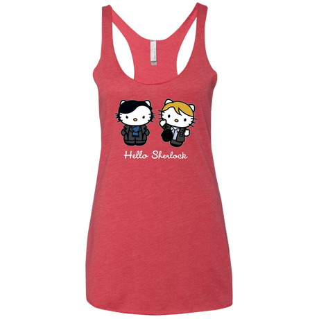 T-Shirts Vintage Red / X-Small Hello Sherlock Women's Triblend Racerback Tank