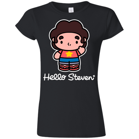 T-Shirts Black / S Hello Steven Junior Slimmer-Fit T-Shirt