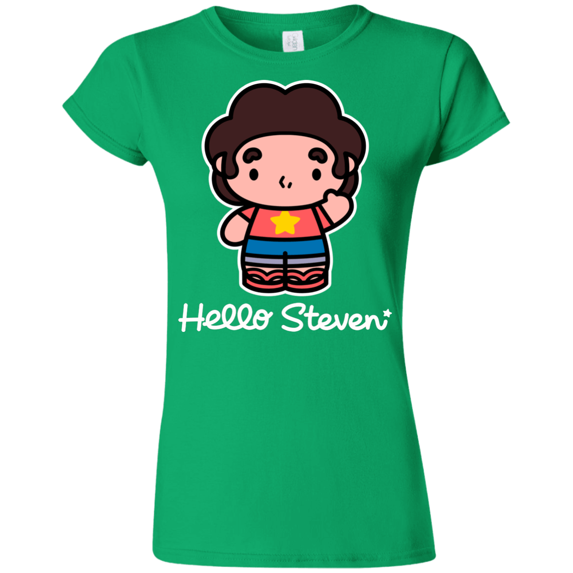 T-Shirts Irish Green / S Hello Steven Junior Slimmer-Fit T-Shirt