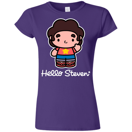 T-Shirts Purple / S Hello Steven Junior Slimmer-Fit T-Shirt