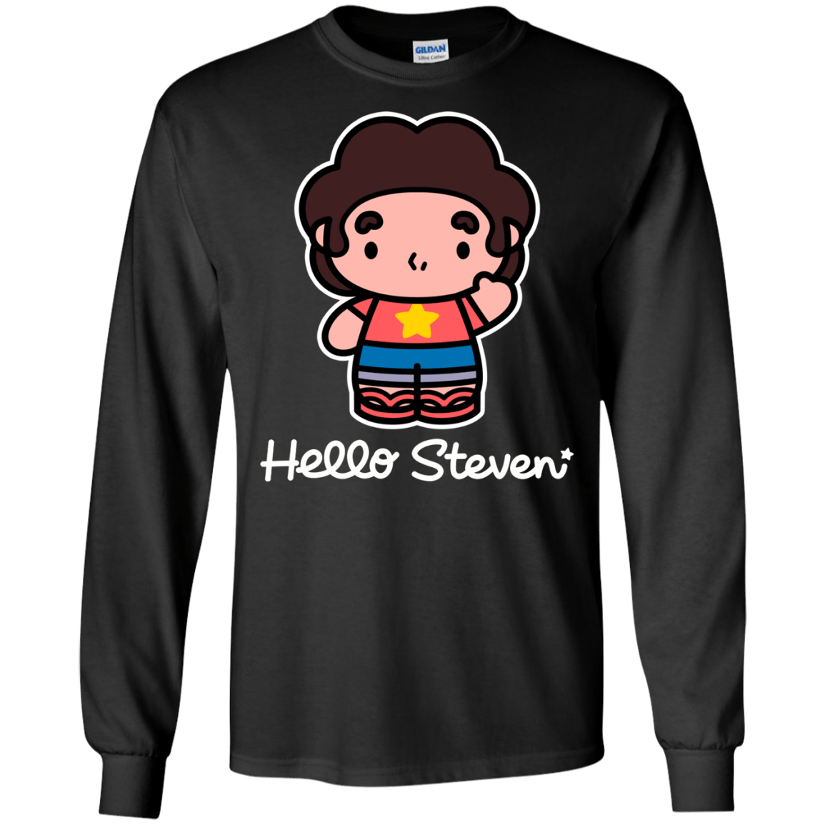 T-Shirts Black / S Hello Steven Men's Long Sleeve T-Shirt