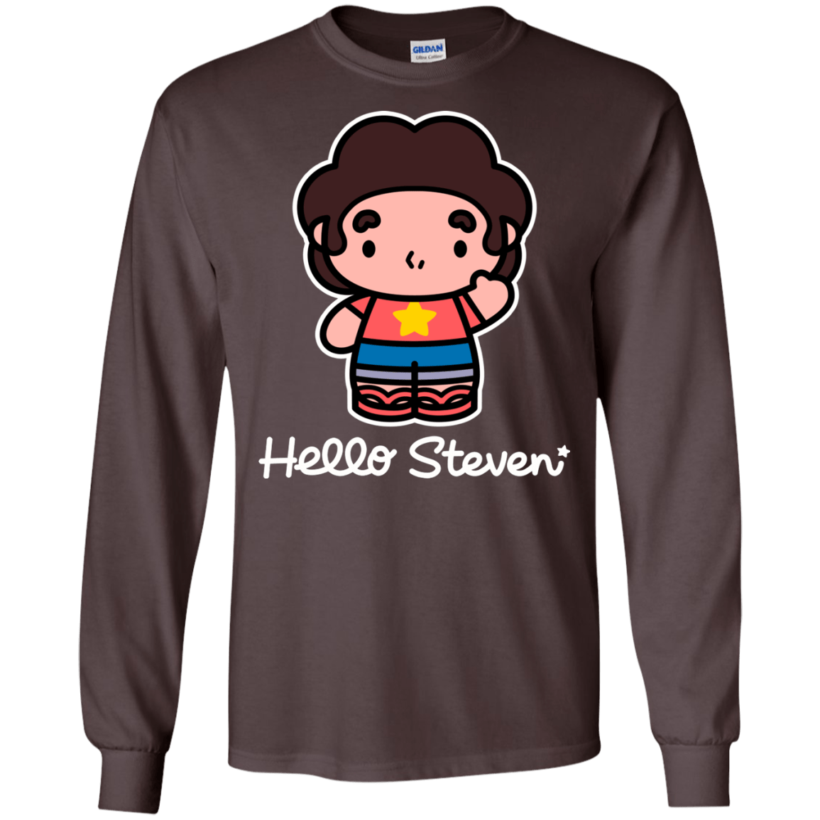 T-Shirts Dark Chocolate / S Hello Steven Men's Long Sleeve T-Shirt