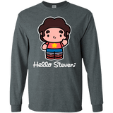 T-Shirts Dark Heather / S Hello Steven Men's Long Sleeve T-Shirt