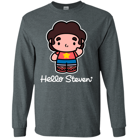 T-Shirts Dark Heather / S Hello Steven Men's Long Sleeve T-Shirt