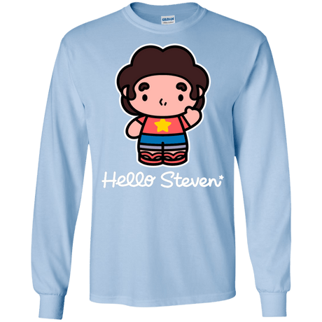 T-Shirts Light Blue / S Hello Steven Men's Long Sleeve T-Shirt